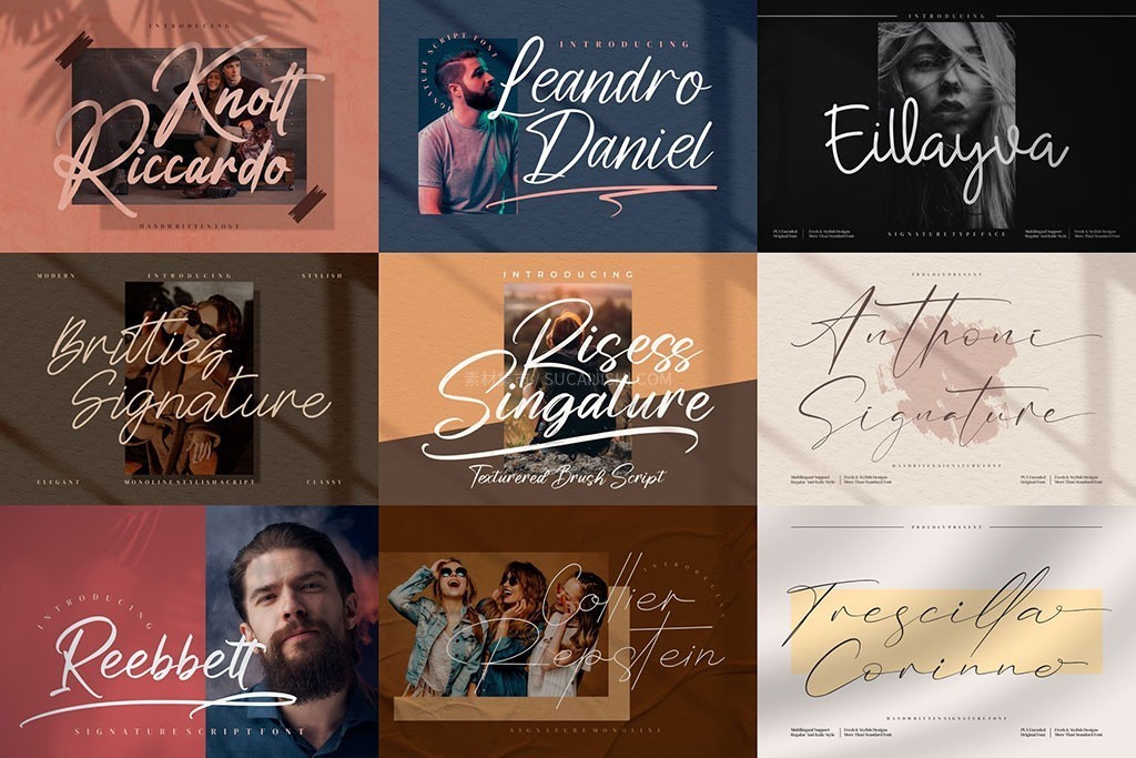 50款华丽优雅的签名艺术字体包